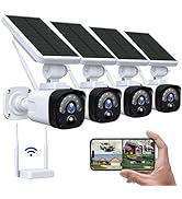 CAMBLINK 2.5K Solar Security Cameras Wireless Outdoor,Battery Powered Wireless Security Camera Sy...