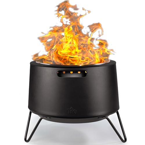 Wood Burning Outdoor Fire Pit - Includes Cloth Cover and Stand