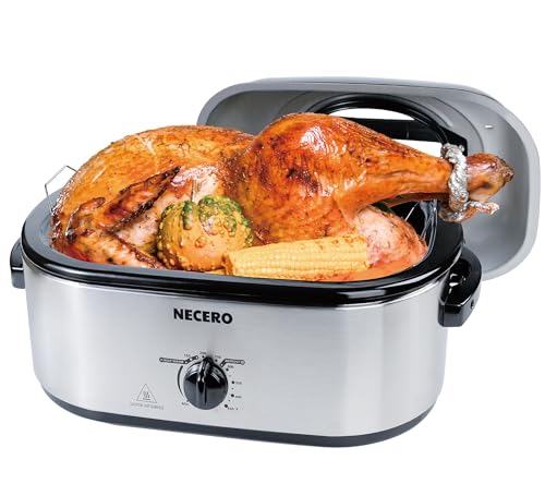 26Qt Electric Roaster Oven with Visible Glass Lid