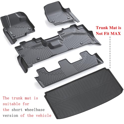 TPE All Weather Protection 3 Rows Car Floor Liners with Cargo Liner