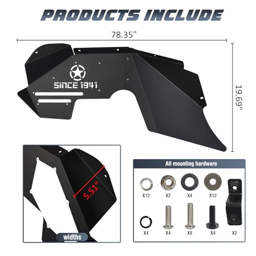 2PCS Fender Liner Cover Mud Guards