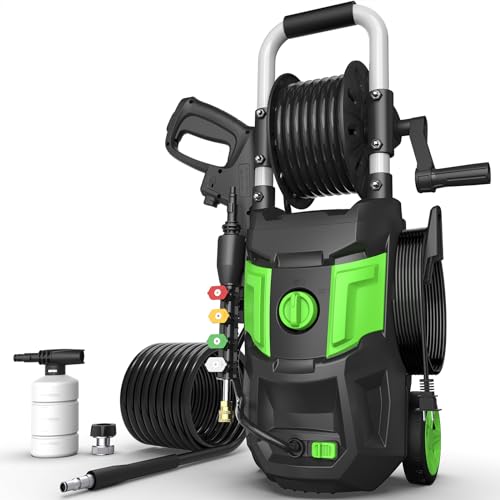 35FT Power Washers Power Cord Foam Cannon 4 Nozzles Power Washer Electric Powerd for Patios Car Garden