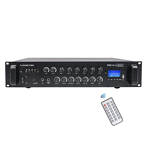 with One 6-Zone 70V/100V Amplifier with Bluetooth
