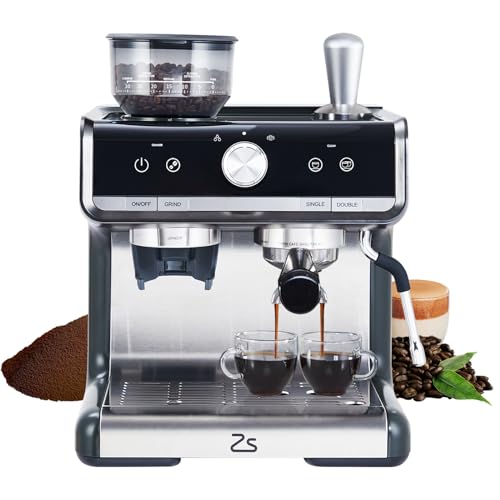 20 Bar Espresso Maker with Milk Frother Steam Wand