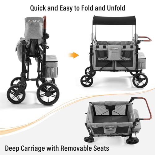 Premium Folding Quad Wagon with 5-Point Harnesses