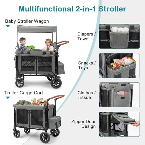 Baby Cargo Double Strollers with 2 Face to Face Seats
