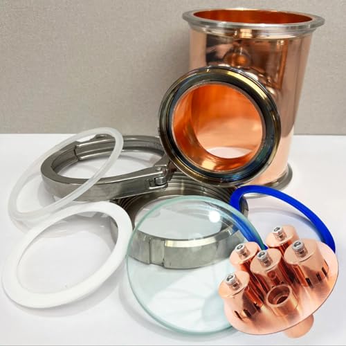 Stainless Steel Sight Glass with Copper Bubble Plate Set (4 inches)