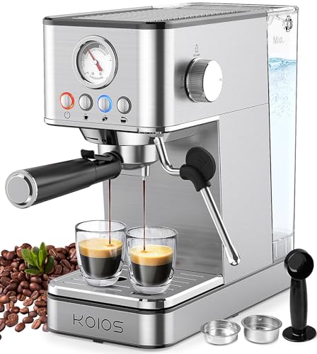 Upgraded 1200W Espresso Maker with Foaming Steam Wand
