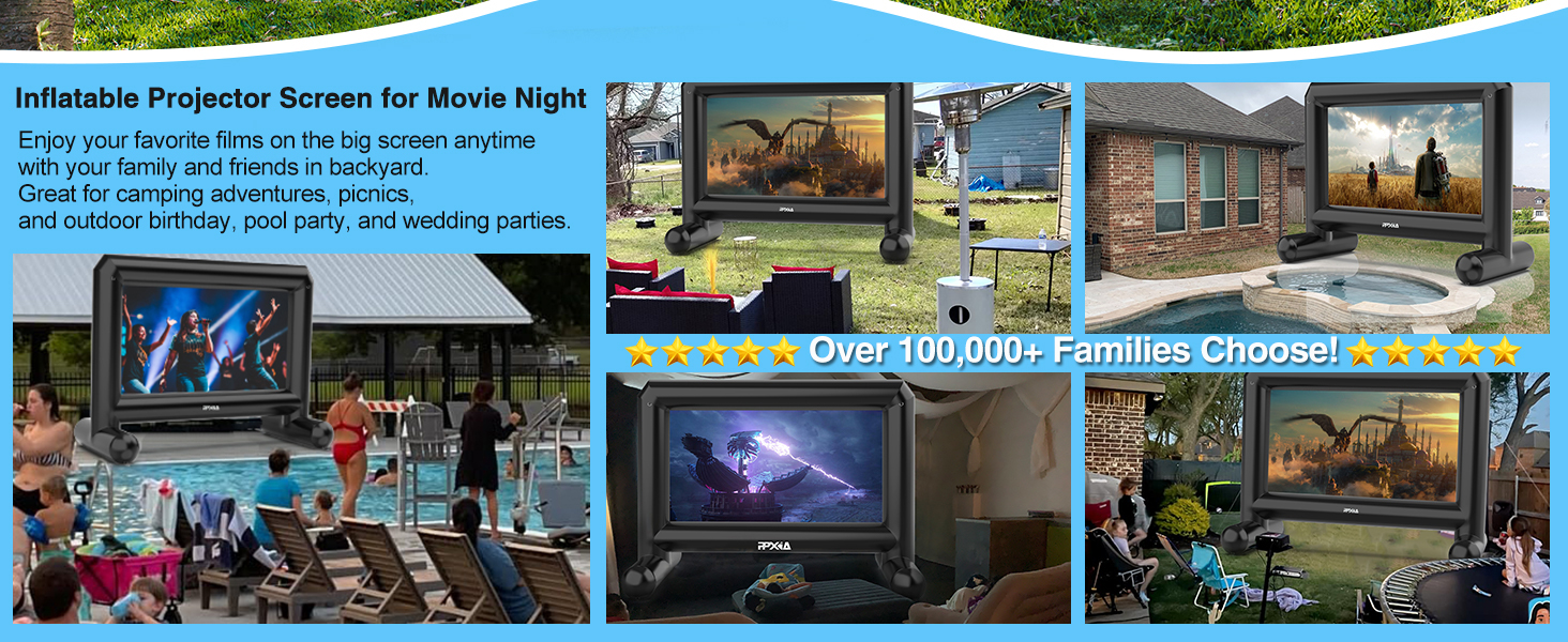 blow up projection screen outdoor