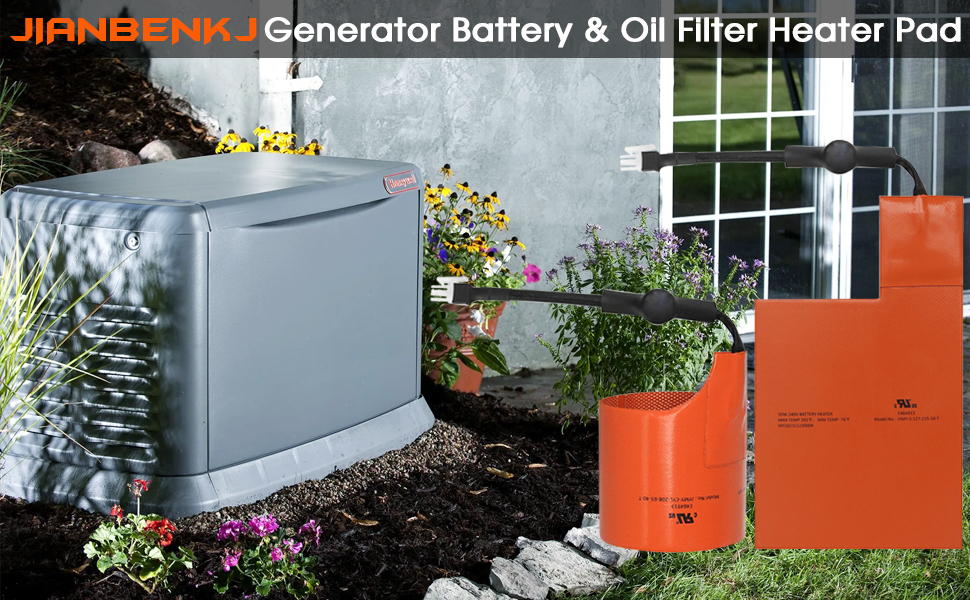 battery heater pad for Generac, oil filter heater kit