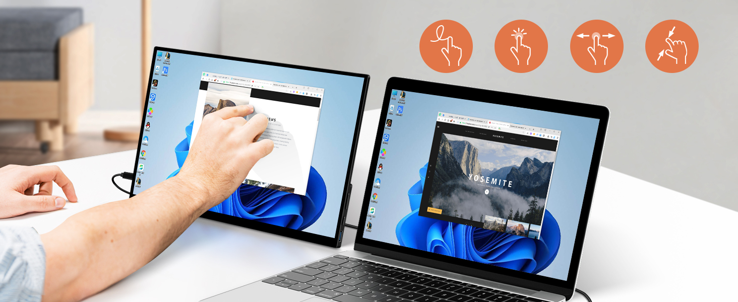 portable monitor touch