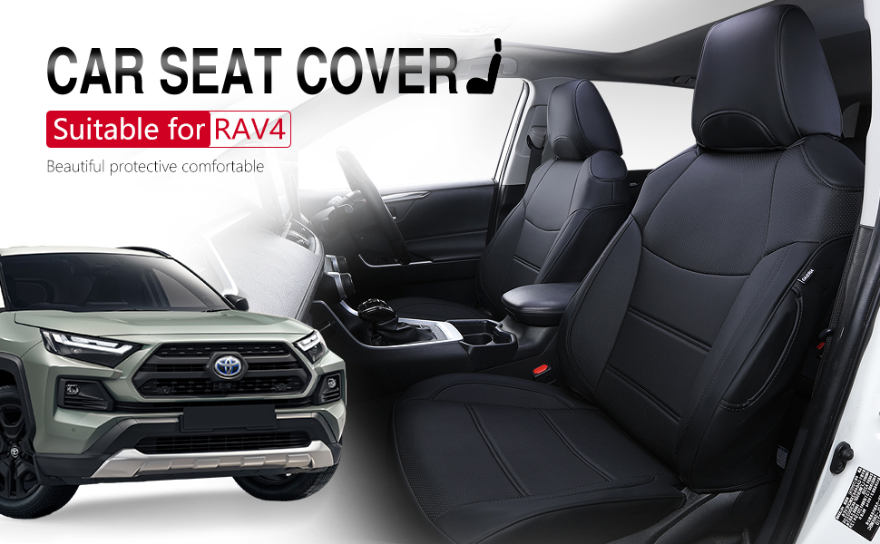 Custom Seat Covers 2019-2024 Toyota RAV4 Waterproof Faux Leather Protector SUIYIO