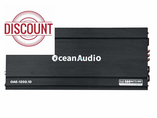 OAE-1200.1D Monoblock Class D Amplifier 2400W with Remote Subwoofer Level Control