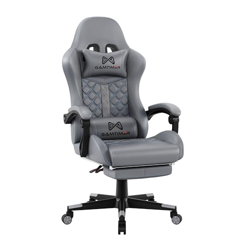 Computer Chair with Footrest and Lumbar Support
