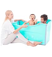 joyingbaby Large Foldable Bathtub for Toddler Collapsible Baby Bathtub Portable Bath tub Lightwei...
