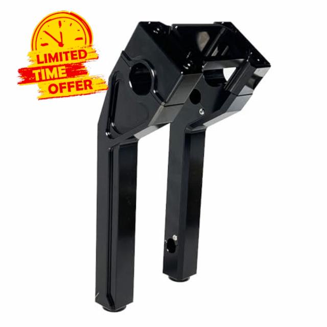 1.0" Pullback Handlebar Risers for Harley Street Bob Low Rider S ST 2018-2023 (Black