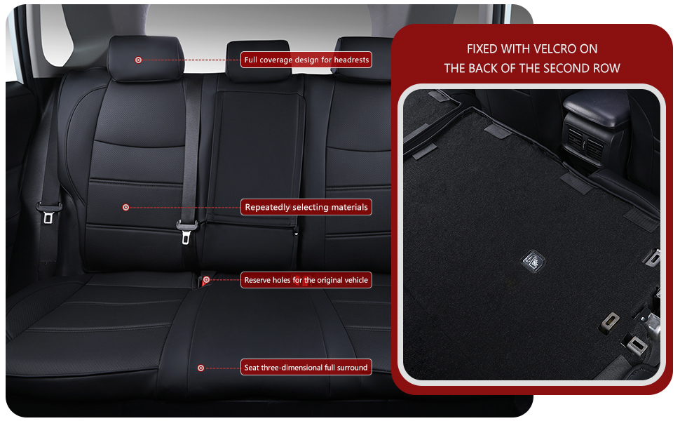Custom Seat Covers 2019-2024 Toyota RAV4 Waterproof Faux Leather Protector SUIYIO