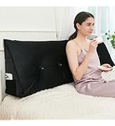 Zelladorra Headboard Pillow for Bed,Triangular Wedge Pillow Headboard Positioning Support While R...