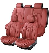 COMFDRIVE Universal Seat Covers for Cars, Breathable Faux Leather Car Seat Covers Full Set, 5 Sea...