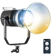 GVM Bi-Color LED Video Light, 200W Continuous Lighting with Lantern Softbox, DMX/Bluetooth Contro...
