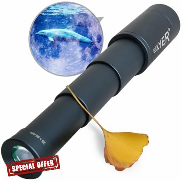 25x50 Gskyer Monocular Telescope HD High Powered Scope for Adult with FMC Lens BAK-4 Prism