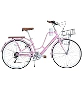 20 Inch Girls Bike with Basket, Kids' Bicycles for Kids Ages 8-12, Single Speed Girls Bikes with ...