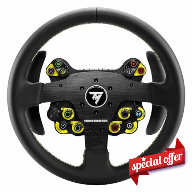 Thrustmaster EVO Racing 32R Leather Leather-Wrapped Wheel Rim and Detachable Hub (Compatible with Xbox