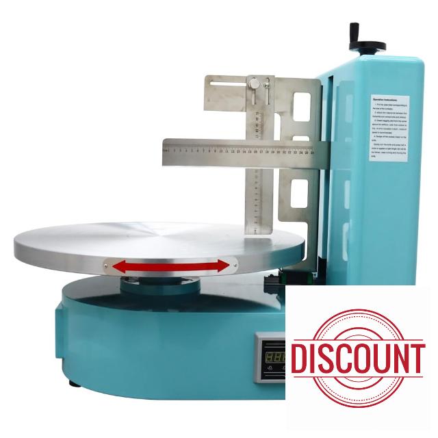 110V Cake Cream Spreading Coating Smearing Machine Electric Cake Decorating Machine Electrical Rotating Adjustable Cake Scraper with Three Support Feet for 4-16inch Cakes