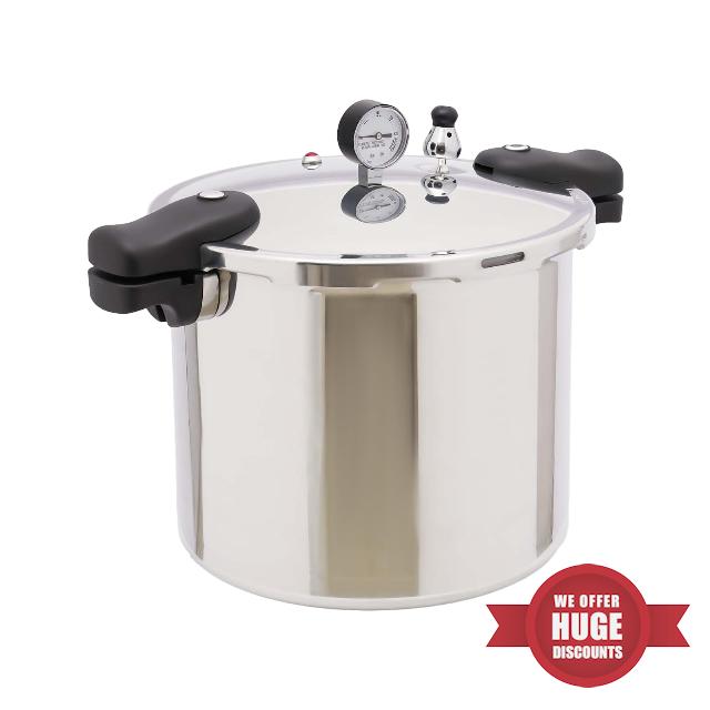 23Qt Pressure Cooker Thickened Explosion-proof Pressure Cooker with Pressure Dial Gauge Household Explosion Proof Cooking Pot for Gas Stoves Electric Ceramic Stoves Electric Furnaces