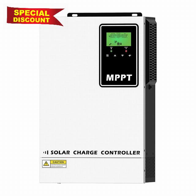 Y&H 140A MPPT Solar Charge Controller 48V Battery Regulator with LCD High Voltage Input PV MAX 500V for 48V Energy Storage Battery Chargers AMG