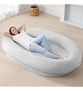 Homguava Large Bean Bag Bed for Humans BeanBag Dog Bed Human-sized Large Dog Bed for Adults, Pets...