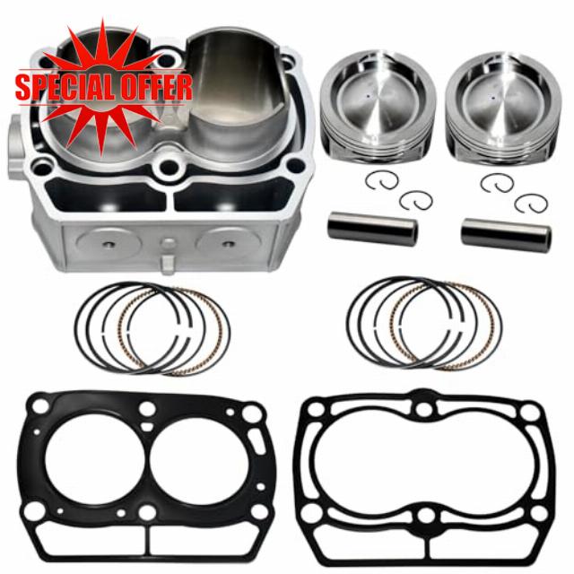 Cylinder Piston Ring Gasket - Big Bore Top End Rebuild Kit Compatible with Polaris Ranger 800 700 RZR 4 800 RZR 800 Sportsman X2 800 700 Crew 700 800 Sportsman 800 MV7 2005-2014 Twin Cylinder