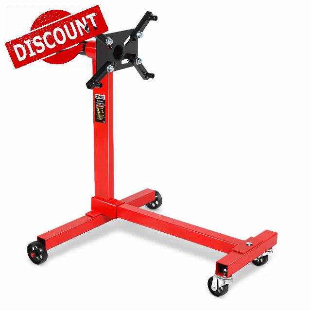 DNA MOTORING 360 Degree Rotating Head Engine Motor Stand 1000Lb Capacity with 4-Casters