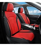 COMFDRIVE Faux Leather Car Seat Covers, Universal Full Coverage Front Seat Covers for Cars, Water...