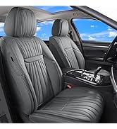 COMFDRIVE Universal Front Seat Covers, Full Coverage Faux Leather Car Seat Covers, Waterproof Sea...