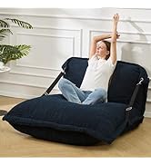 Homguava Giant Bean Bag Chair, Bean Bag Sofa with Adjustable Backrest, Bean Bag Bed with Filling ...