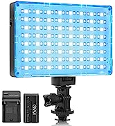 GVM RGB LED Camera Light Full Color Output Video Lights, Dimmable 2700K-7500K Light Panel for You...