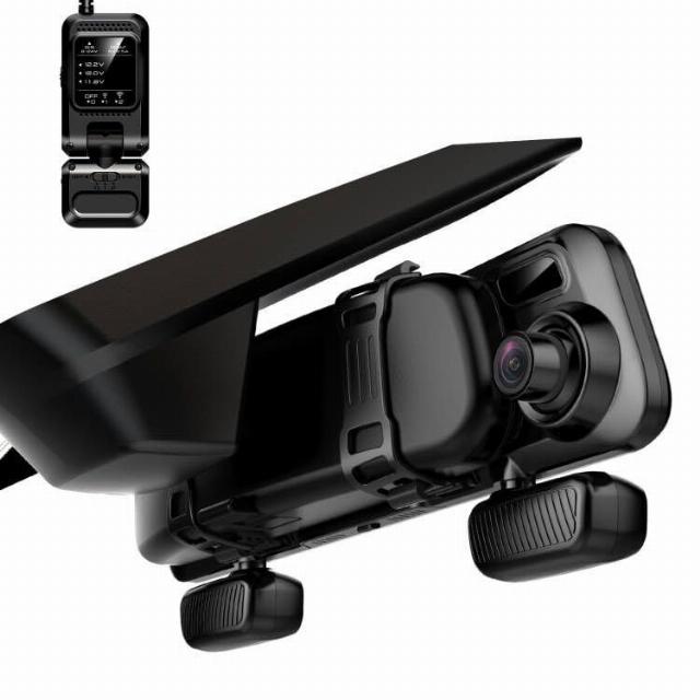 PRUVEEO 12'' Mirror Dash Cam with Miscrowave Radar Detector