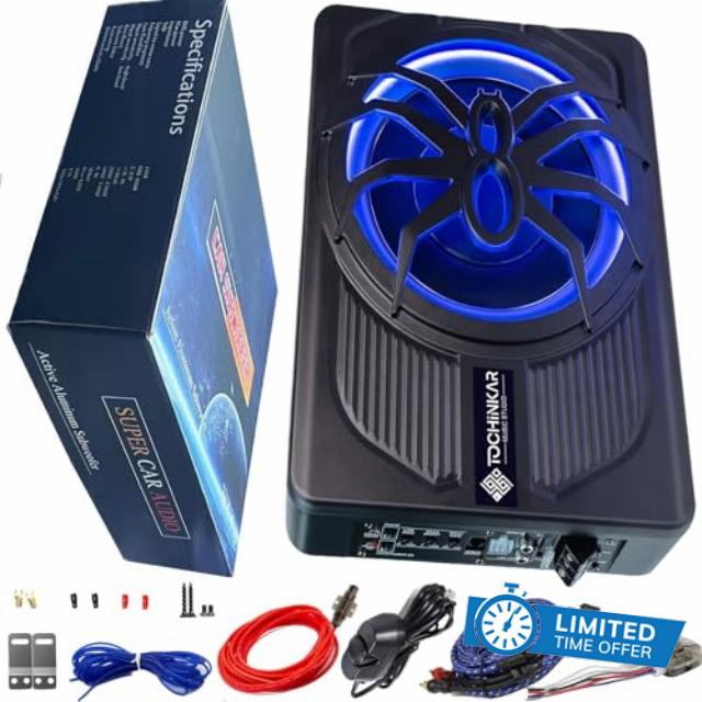 10" 800W Slim Under Seat Powered Subwoofer Car Speakers