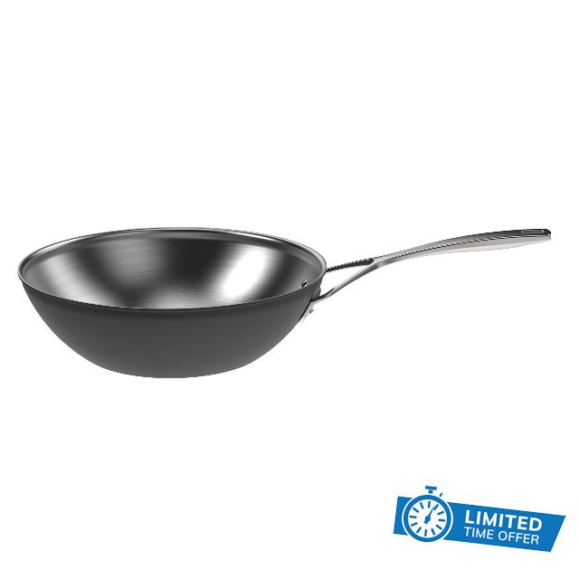 Demeyere Black 5 Stainless Steel with Ceramic exterior coating 3.2-qt Wok