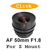 7artisans AF 50mm F1.8 Camera Lens for Sony E Mount, Full Frame, Large Aperture, Prime, STM Auto ...