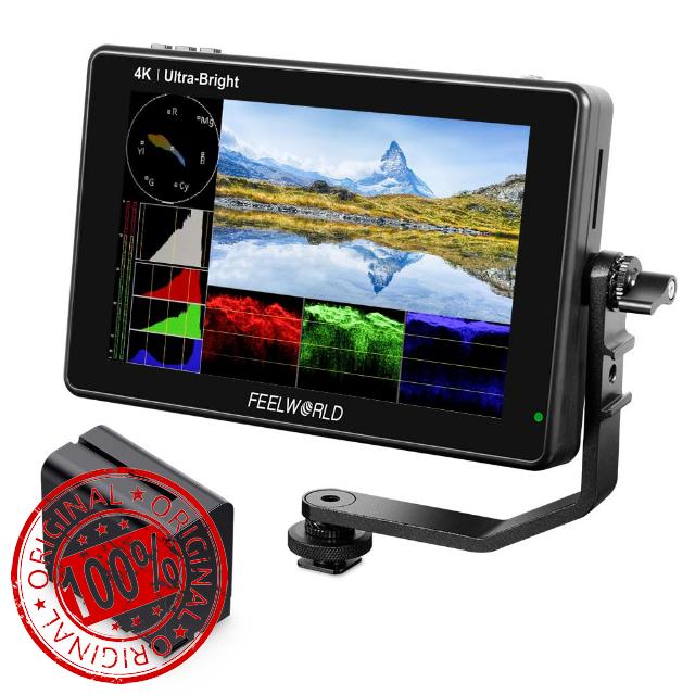 FEELWORLD LUT7 7 Inch Ultra Bright 2200nit Touchscreen Camera DSLR Field Monitor with F970 6600mAh Battery