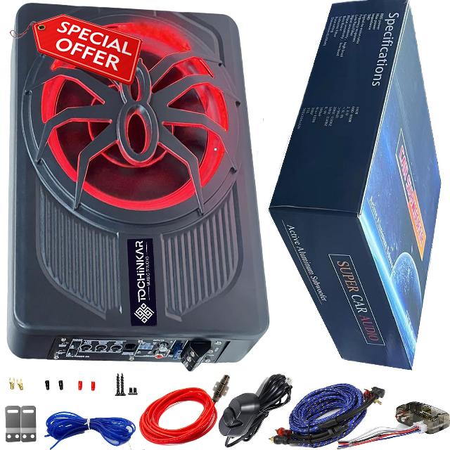 10" 800W Slim Under Seat Powered Subwoofer Car Speakers