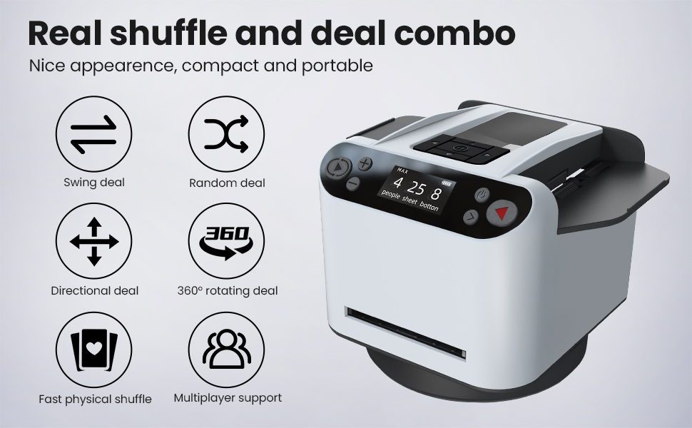 automatic card shuffler and dealer machine 2 deck machine casino Poker Blackjack UNO Texas Hold'em