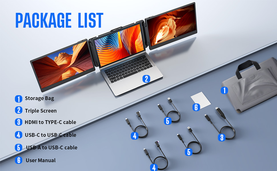 Allvia laptop triple screen extender