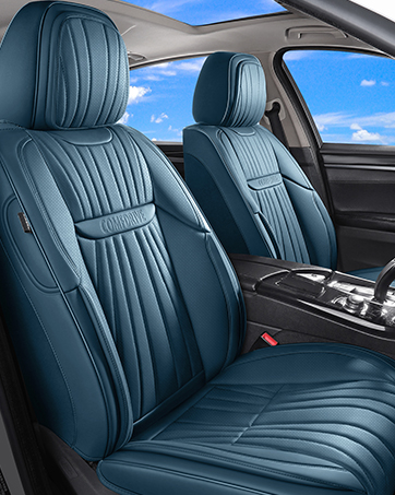 COMFDRIVE Faux Leather Seat Covers Front Seats, Universal Full Coverage Car Seat Covers, Waterpro...