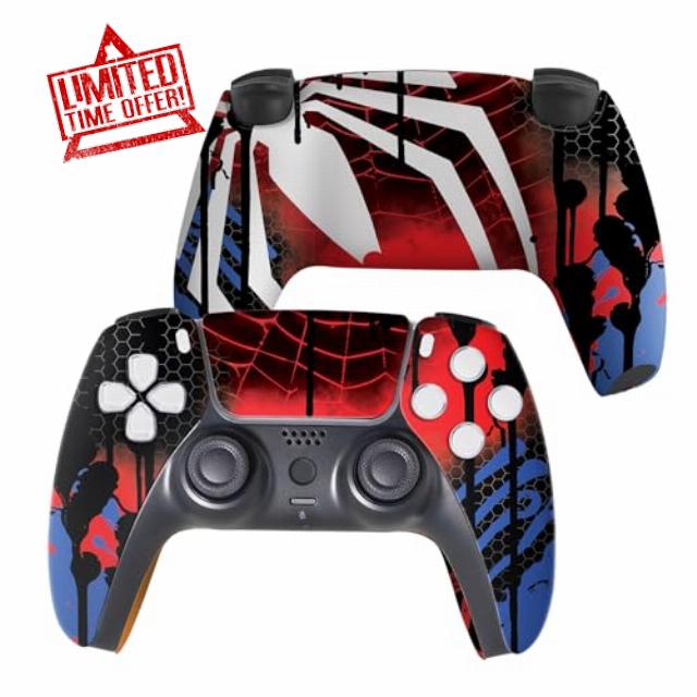 BABY CUDDLE BOX Web Slinger Custom PS-5 Controller Wireless compatible with Play-Station 5 Console by BCB Controllers | Proudly Customized in USA with Permanent HYDRO-DIP Printing (NOT JUST A SKIN)