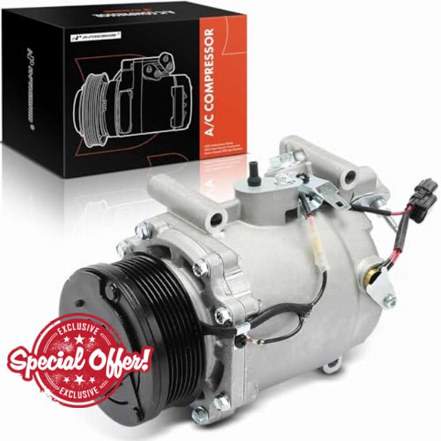 A-Premium Air Conditioner AC Compressor with Clutch Compatible with Honda Civic 2006-2011 2.0L & Acura CSX 2010-2011