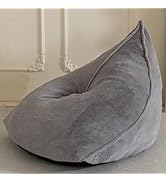 BYBYME Bean Bag Bed, Convertible Folds from Bean Bag Chair to Lounger, High-Density Foam Filling,...