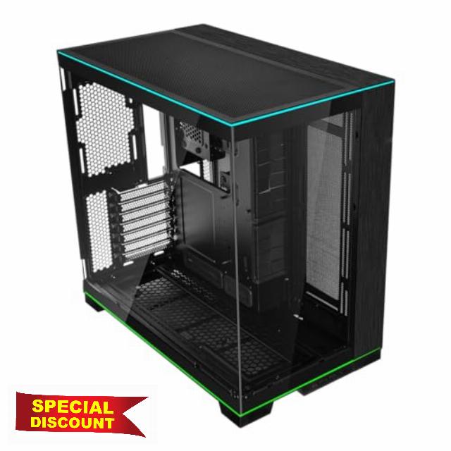 Lian Li O11D EVO RGB E-ATX gaming dual chamber case - ARGB lighting strips - Up to 420mm radiator - Cable management - Front and side tempered glass panels - Reversible chassis (O11DERGBX.US)